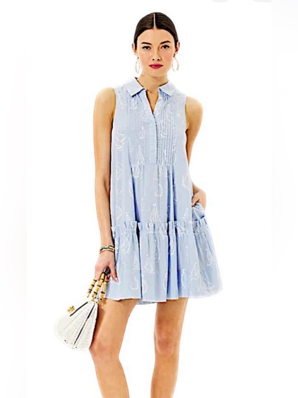 Lilly Pulitzer Caylinn Sleeveless Popover Shirt Dress